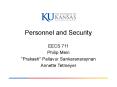 Personnel and Security PowerPoint PPT Presentation