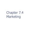 Chapter 7.4 Marketing