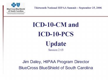 Thirteenth National HIPAA Summit 