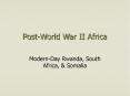 Post-World War II Africa PowerPoint PPT Presentation