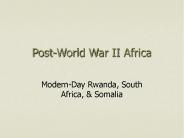 Post-World War II Africa