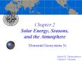 Chapter 2 Solar Energy, Seasons, and the Atmosphere PowerPoint PPT Presentation