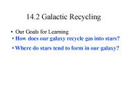 14.2 Galactic Recycling