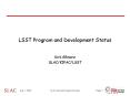 LSST Program and Development Status PowerPoint PPT Presentation