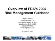 Overview of FDA