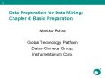 Data Preparation for Data Mining: Chapter 4, Basic Preparation PowerPoint PPT Presentation