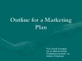 Outline for a Marketing Plan PowerPoint PPT Presentation