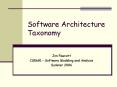 Software Architecture Taxonomy PowerPoint PPT Presentation
