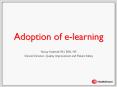 Adoption of e-learning PowerPoint PPT Presentation