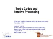 Turbo Codes and Iterative Processing