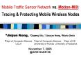 Mobile Traffic Sensor Network vs. Motion-MIX: Tracing PowerPoint PPT Presentation
