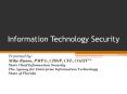 Information Technology Security PowerPoint PPT Presentation
