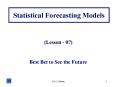 Statistical Forecasting Models PowerPoint PPT Presentation
