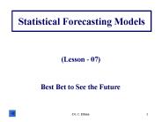 Statistical Forecasting Models