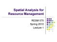 Spatial Analysis for Resource Management PowerPoint PPT Presentation