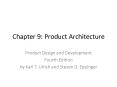 Chapter 9: Product Architecture PowerPoint PPT Presentation