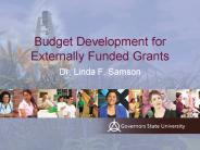 Budget Development for Externally Funded Grants