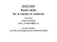 BISC800 Basic skills for a career in science PowerPoint PPT Presentation