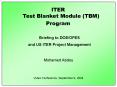 Test Blanket Module (TBM) PowerPoint PPT Presentation