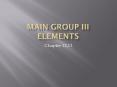 Main group III elements PowerPoint PPT Presentation