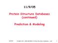 11/9/05  Protein Structure Databases (continued)  Prediction PowerPoint PPT Presentation