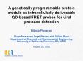 A genetically programmable protein module as intracellularly deliverable QD-based FRET probes for viral protease detection PowerPoint PPT Presentation