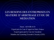LES BESOINS DES ENTREPRISES EN MATIERE D