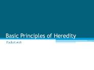 Basic Principles of Heredity