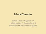 Ethical Theories