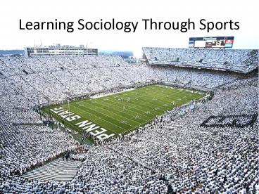Learning Sociology Through Sports
