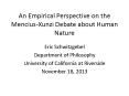 An Empirical Perspective on the Mencius-Xunzi Debate about Human Nature PowerPoint PPT Presentation