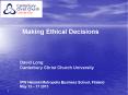 Making Ethical Decisions PowerPoint PPT Presentation