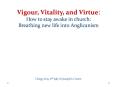 Vigour, Vitality, and Virtue: How to stay awake in church: Breathing new life into Anglicanism PowerPoint PPT Presentation