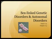 Sex-linked Genetic Disorders
