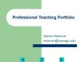 Professional Teaching Portfolio PowerPoint PPT Presentation