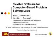 Flexible Software for Computer-Based Problem Solving Labs