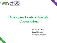 Developing Leaders through Conversations PowerPoint PPT Presentation