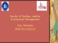 Faculty of Textiles, Leather PowerPoint PPT Presentation