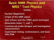 Basic NMR Physics and MRIL