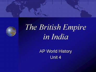 The British Empire in India