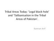 Tribal Areas Today: 