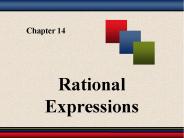 Rational Expressions