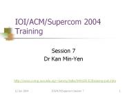 IOI/ACM/Supercom 2004 Training