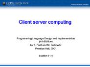 Client server computing