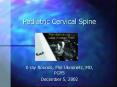 Pediatric Cervical Spine PowerPoint PPT Presentation