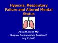 Hypoxia, Respiratory Failure and Altered Mental Status PowerPoint PPT Presentation