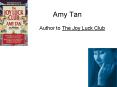 Amy Tan PowerPoint PPT Presentation