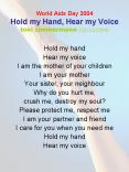 World Aids Day 2004 Hold my Hand, Hear my Voice toni zimmermann (25/11/2004) PowerPoint PPT Presentation