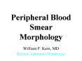Peripheral Blood Smear Morphology PowerPoint PPT Presentation