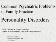 Common Psychiatric Problems